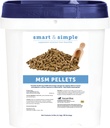 Smart & Simple MSM Pellets | Aiuta a gestire gli effetti di Stress | Accessori per il cavallo nel rafforzamento cellulare e del tessuto | 56 Servings | 2.4 lb Bucket