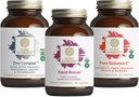 PURE SYNERGY Supporto Immune immediato Bundle | Integratore di vitamina C organico | Integratore di zinco realizzato con alimenti interi | Formula di erbe rapido con Echinacea Extract | Non OGM e ingredienti biologici