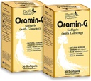 Oramina G di Pacific Nature (30 Softgels) con Ginseng coreano, Aloe Vera, Vitamina B Complex, e Zinco per Energia, Immunità, & Nutritional Support - Confezione da 2