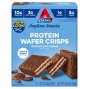 Cioccolato Crème Protein Wafer Crisps, Dessert proteico, Carbo netto 4g, Zucchero 1g, Alto in fibra, Keto Friendly, 5 Conte