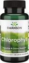 Swanson Chlorophyll - Green Foods Formula Supporting The Body's Natural Cleansing & Deodorizing Process - Promuove il Gut Health Support - (90 Liquid Veggie Capsules, 50mg Ciascun)