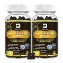 Black Seed olio & Sea Moss Gummies, 2Pack Irish Sea Moss Gummies con olio di semi neri, Estratto di Ashwagandha, Elderberry, Turmeric, Vitamina C, Vitamina D3 - Supporto immunitario, Giunti, Digestione, Capelli e Pelle