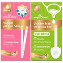 Easy@Home Vaginal pH Test Strips & UTI Test Kit (8 Conte): lievito infezione, BV, UTI Test per le donne, risultati rapidi, 4 infezione del tratto urinario & 4 test di salute del pH femminile