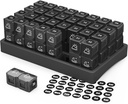 ZIKEE 30 Day Pill Organizer Mensile, Portable One Month Pill Box Case con 32 Twice al giorno AM PM Confronti per Vitamine, Fish Oil, Integratori e Farmaci(Nero