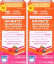 Rite Aid Infants' Dye-Free Ibuprofen Drops, Berry Flavor, 50 mg - 2 Value Pack | Infant Pain Reliever | per i bambini Età da 6 a 23 mesi | Sospensione orale 50 mg per 1.25 mL | Gluten Free