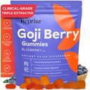 Reprise Goji Berry Superfood Gummies - All-Natural Antiossidante, Digestione, 240 mg Full-Potency, Low-Sugar, Vegan, 45 Blueberry Gummies aromaed