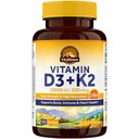 Vitalitown Vitamina D3 K2 Supplemento, Vitamina D3 10000 IU Vitamin K2 (MK7) 200 mcg, 90 Softgels, Non OGM, No Gluten & Soy, per Bone, Teeth, Immune & Heart Health