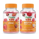 Bambini di zinco vitali + Biotin Kids, Gummies Bundle - Grande degustazione, Supplemento di vitamina, Senza glutine, OGM libero, pancia masticabile