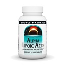 Fonte Naturals Alpha Lipoic Acid 200 mg Supporta Metabolismo sano dello zucchero, Funzione del fegato & Generazione di energia - 120 compresse