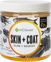 In Clover Dog Skin e Coat Supplement, BioRadiant integratore naturale per cani, pelle sana e cappotto, olio di pesce alternativa utilizza carote, cocco, Omega 3's, Biotina e Zinc Soothe Skin