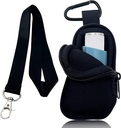 Custodia da viaggio in neoprene per Asthma Inhaler, Handy Mini Bag per Inhaler per tutte le età, Inhaler Non incluso (nero)