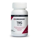 Kirkman TMG 500 mg - Hypoallergenic -120 capsule vegetariane - Trimethylglycine - Gluten Free - Casein Free