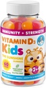 Vitamina D3 Gummies per Bambini & Adulti 2000 IU - Integratori di Gummies Vitamina D per Bambini ad alto assorbimento - Supporto vegetariano, immunitario D3 per adulti e bambini (conto 60)