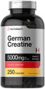 Horbaach tedesco creatina monoidrato | 5000mg | 250 capsule di polvere | Non-GMO & Gluten supplemento gratuito