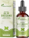 Naturments Oregano Gocce di olio per il supporto immunitario & Gut Health. Vegan, Non OGM, Sugar Free & Gluten Free Organic Wild Mediterranean Olio di origano con Olio Extra Vergine di Oliva Biologico - 1 Fl Oz 30 Ml