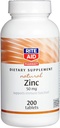 Zinco naturale, 50 mg, 200 compresse - Supporta la funzione immunitaria - Integratori di zinco - Integratori di vitamina - Integratore di zinco naturale - Minerale essenziale per la salute antiossidante - Easy-to-Swallow
