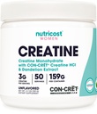 Nutricost Creatina Monoidrato Polvere per le donne, Micronized, Non aromaed, 50 Serve - Vegetariano, Non OGM, Gluten Free
