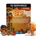 PowderVitamin Organic Mushroom Coffee Certified Mold & Mycotoxin Free GrassFed Collagen Tipi I & III 8 Funghi del corpo di fruttificazione testati per BetaGlucans Focus Energy Digestion & Immunity 15 Servings