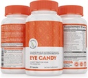 Legacy Wellness Eye Candy Vitamine di occhio con Lutein, Zeaxanthin, Calcio, Biotina, Rame, Pillole di zinco + Supporti Vision Health in invecchiare Adulti + Strain occhio da troppo tempo di schermo, Integratori di occhio secco