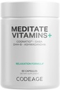 Codeage Meditate Vitamine+ Supplemento - CognatiQ, DHH-B, GABA, Ashwagandha, Funghi organici, Mirtilli - BDNF Brain Pills and Neuroprotein - Vegan, Non OGM, Gluten-Free - 60 capsule