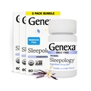 Genexa Sleepology for Adults | Melatonin Free Sleep Calm Aid |Soothing Natural Vanilla & Lavender Flavor | Certified Organic & Non-GMO | Rimedio omeopatico Made Clean | 180 Chewable Tablets (3 Pack)