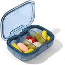 3 scomparti scatola di pillole, Moisture Proof Pill Case, Organizzatore di pillole di viaggio per borsa da tasca, Scatola di vitamina della medicina portatile quotidiana, Scatola di olio di pesce, Scatola di supplemento