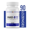 Stop Aging Now - MAX-B12 Lozenges 1000 MCG - Vitamina B12 1000mcg - Supporto Immune, Integratore di supporto per l'energia naturale e il cervello - Supporta il Regolamento per il sollievo dallo stress - Natural Sleep Aid - 90 Lozenges