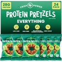 Pretzels della proteina di potere della crisi, tutto, alta proteina Vegan Keto Snack, 28 G proteine basate sulla pianta, basso carb croccante pretzel Snacks, senza zucchero, senza oli di semi, 1,75 oz borse, 24 Pack