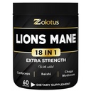 Zolotus Lions Mane Mushroom Capsule con Cordeyceps, Elderberry, Ginkgo Biloba, Bacopa - 60 Capsule