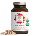 PURE SYNERGY Heart Protector | Integratore di cuore olistico organico con bacche di biancospino organico, resveratrolo e nattokinase | per il sangue e il supporto vascolare (60 capsule)