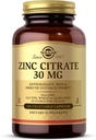 Solgar Zinc Citrate Capsule vegetali, 100 Conte, Non OGM, Gluten Free e Kosher, Supporta la salute del sistema immunitario, la pelle sana e gli occhi, il gusto normale e la visione