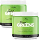 Tonic Greens Polvere Vitamin Boost Supplemento ufficiale Formula - Natural Green Blend Energy Supplement Extra Strength - BCAA L-Glutamine Vitamina B6, Rivoluzionario Energy Fix Solution Recensioni (2 Pack)
