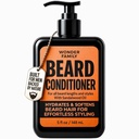 Condizionatore di barba per gli uomini – Lascia in Condizionatore & Ammorbidente con Biotin Aloe Vera & Collagen – Crema idratante per capelli secchi grosso – Condizionatore di barba e pelle – Cura del profumo di Sandalo per gli uomini neri