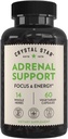 Crystal Star Adrenal Support Supplemento (60 capsule) – Supplemento giornaliero di Cortisol per Stress Relief & Adrenal Fatigue - Siberian Eleuthero, Licorice, Uva Ursi, Astragalus & Fo-ti – Non OGM