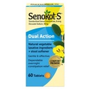 Senokot-S Dual Action 60 Compresse, Ingrediente Lassativo Vegetale Naturale Plus Sgabello Softener Tablets, Rilievo Pernottabile Dipendente Di Costipazione Occasionale Bianco