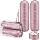 [2 Pack] Organizzatore di viaggio del metallo di Zannaki, scatola di pedaggio settimanale impermeabile portatile, contenitore di cassa della grande lega di alluminio, BPA libero 7 giorni dell'organizzatore di medicina quotidiana per la vitamina, supplemento