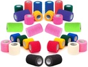 Fornitura del cavallo di Prairie Bulk del nastro dell'involucro di Vet (colori assortiti) (6 Pack) (4 pollici Wide) Vet Wrap Medical First Aid Tape Self Adhesive Adherent per le pieghe del polso della caviglia e il gonfiore