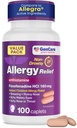 GenCare Allergy Relief Pills - Fexofenadine 180mg 24 ore Non-Drowsy Allergy Medicine Antihistamine, Confronta Allegra 24 ore Pillole non Drowsy per Itchy Eyes, Runny Nose, Hives (100 Conte)