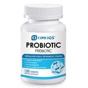 OMOGS Probiotics 90 miliardi di CFU 18 Strains, con 3 prebiotici organici e vitamina C, supplemento nutrizionale per le donne, i bambini e i bambini, sostegno Metabolismo, Immunità e salute digestiva, Non-OGM, 90 compresse