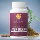 LifeSpa Whole Herbs Liver Repair | Liver Detox | Liver Cleanse and Repair | Integratori per la salute del fegato | Supports Liver and Gallbladder Detox | 90 Capsule | 475mg