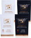 Nutrition Bites Sampler Pack | 23-26g Protein | Pre-Workout ad alta energia e Supporti comuni | Muscle-Building e Endurance | Gluten Free, Keto, No Soy | Superfoods GRIT (60g, 4 pack)