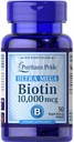 Pride Ultra Mega Biotin 10000 Mcg 50 Count