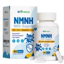 500mg NMNH, NMN Supplemento alternativa con NR, TMG, Resveratrolo, COQ10, NAD Supplemento, Antiinvecchiamento, energia, Boost NAD+ Livelli, 60 capsule