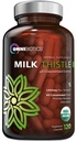 OmniBiotics Organic Milk Thistle Supplemento 1500mg – 4X Estratto concentrato con Silymarin – Detox e supporto del fegato ad alta potenza – 120 capsule vegane