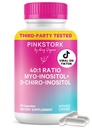 Integratore inositolo di cicogna rosa per le donne – 40:1 Myo-Inositol & D-Chiro Inositol – Equilibrio dell'ormone, Fertilità & Supporto ovarico – Regolarità del ciclo & Benessere metabolico, 30 Serve