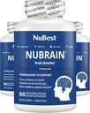 NuBrain - Booster avanzato del cervello - migliorare la memoria, messa a fuoco e la chiarezza con vitamina B6, Ginkgo Biloba, Bacopa Monnieri & More - Integratore del cervello per uomini e donne - 3 Pack | 3 mesi di alimentazione