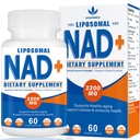 2200 mg Liposomal NAD+ Supplemento - Migliora l'energia delle cellule & Aging Defese, 60 capsule