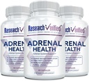 Sostegno adrenale verificato di ricerca - 180 capsule - Supporto Funzione di ghiandola surrenale, Boost Energy, Balance Cortisol - Funghi, B Vitamine, Bioflavonoidi, BioPerine