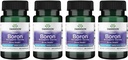 Swanson Boron da Albion - Boroganic Glycine Supplemento Supporting Joint Health & Bone Health - High Absorption Formula May Support Total Balance - (60 Capsule, 6mg Ogni) (4 Pack)