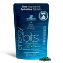 ENERGYBITS - Compresse Spirulina Organiche - Superfood Algae Basato sulle piante - per Focus, Fitness, Energia - Proteine delle piante - Gluten Free - Collagen, Vitamina B12, Omega 3 - Keto & Vegan - 1000 Alghe Tablets